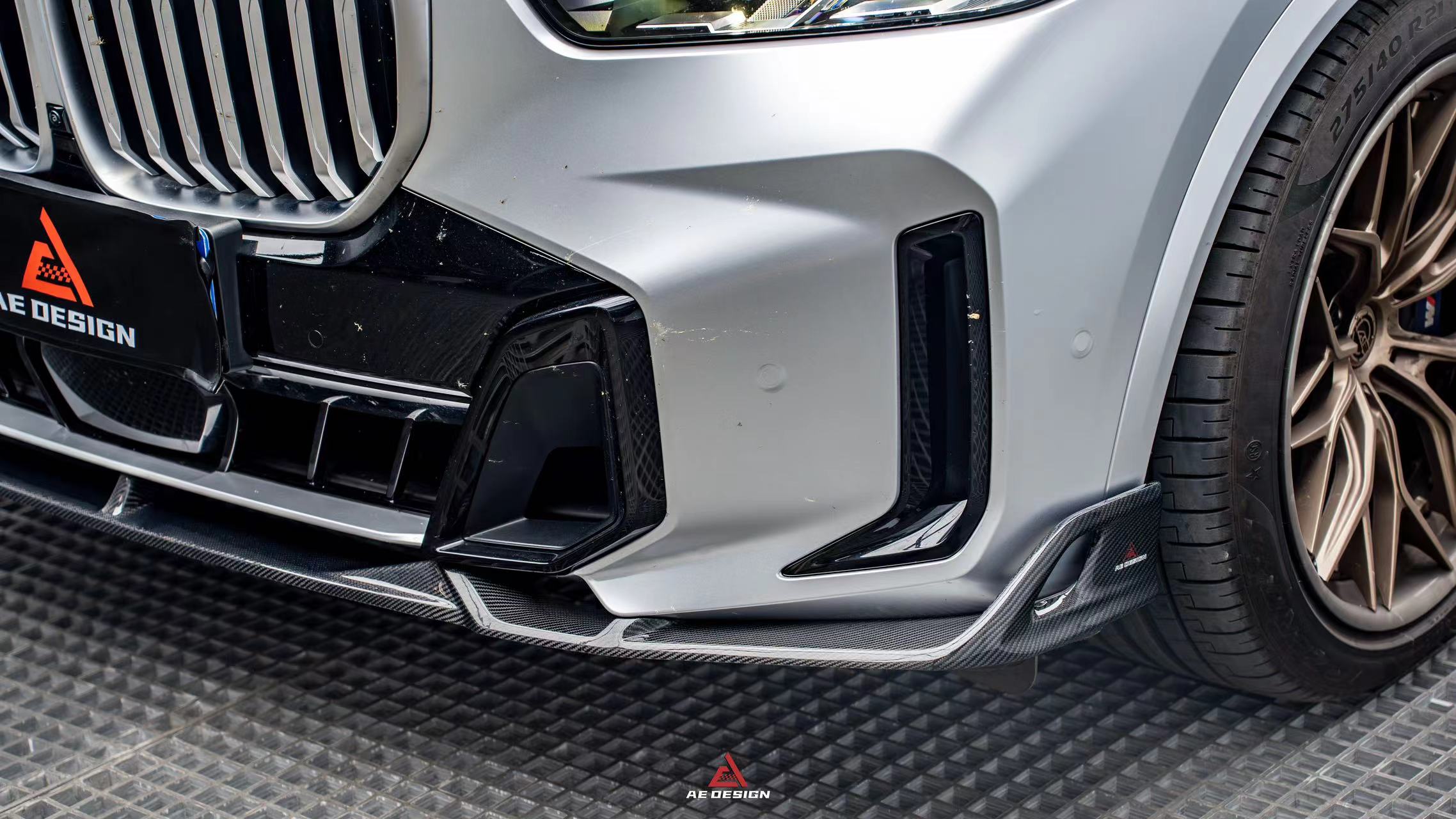 BMW X5 s/x Drive 40i & xDrive 50e (With M-Package, does not fit base model) & M60i G05 LCI 2023-ON with Aftermarket Parts - AE Style Carbon Fiber Front Lip from ArmorExtend