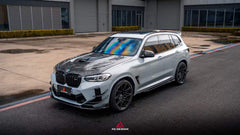 BMW X3M X3MC F97 (Fits Both Pre-LCI & LCI) 2019-2024 & X4M X4MC F98 (Fits Both Pre-LCI & LCI) 2019-2025 with Aftermarket Parts - ART V3 Side Skirts Dry Pre-preg Carbon Fiber from ArmorExtend