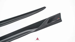BMW X3M X3MC F97 (Fits Both Pre-LCI & LCI) 2019-2024 & X4M X4MC F98 (Fits Both Pre-LCI & LCI) 2019-2025 with Aftermarket Parts - ART V3 Side Skirts Dry Pre-preg Carbon Fiber from ArmorExtend