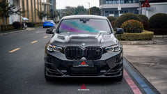 BMW X3M X3MC F97 LCI 2022 2023 2024 & X4M X4MC F98 LCI 2022 2023 2024 2025 with Aftermarket Parts - ART V2 Front Canards Carbon Fiber from ArmorExtend