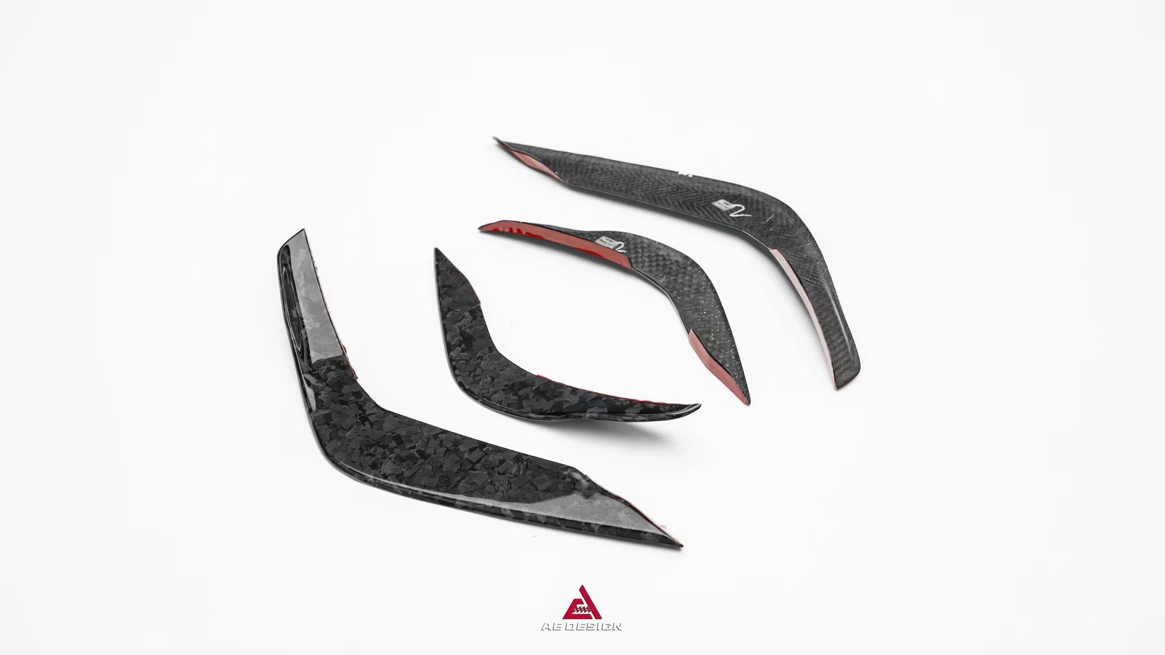 BMW X3M X3MC F97 LCI 2022 2023 2024 & X4M X4MC F98 LCI 2022 2023 2024 2025 with Aftermarket Parts - ART V2 Front Canards Carbon Fiber from ArmorExtend
