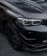 BMW X3M X3MC F97 LCI 2022 2023 2024 & X4M X4MC F98 LCI 2022 2023 2024 2025 with Aftermarket Parts - ART V2 Front Canards Carbon Fiber from ArmorExtend