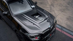 BMW X3 G01 & X3M X3MC F97 (Fits Both Pre-LCI & LCI) 2019 2020 2021 2022 2023 2024 & X4 G02 & X4M X4MC F98 (Fits Both Pre-LCI & LCI) 2019 2020 2021 2022 2023 2024 2025 with Aftermarket Parts ART Vented Transparent Glass V2 Hood Bonnet Dry Pre-preg Carbon Fiber from ArmorExtend