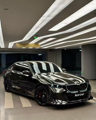 BMW i5 xDrive40 / i5 eDrive40 (with M-package bumper, does not fit base mode) / i5 M60 G60 G61 2024-ON & 5 Series 540i xDrive / 530i xDrive / 530i (with M-package bumper, does not fit base model) / 550e xDrive G60 G61 2024-ON with Aftermarket Parts - Pre-preg Carbon Fiber Front Bumper Lower Center Grill Trim from Karbel Carbon