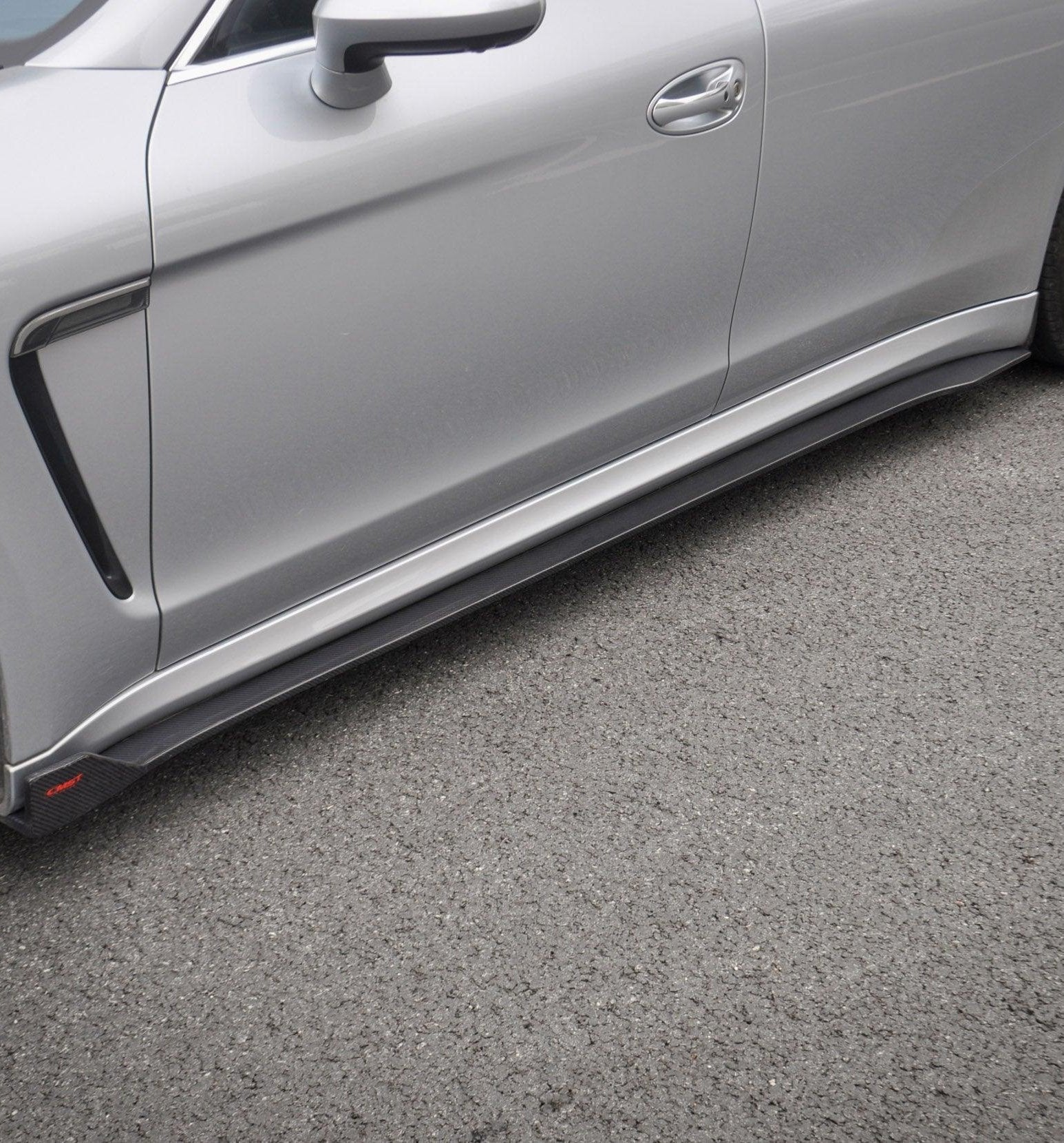 Porsche Panamera 970 970.2 2/4/4S/GTS/Turbo/Turbo S 2014-2016 with Aftermarket Parts - Vacuumed Carbon & FRP Side Skirts from CMST Tuning
