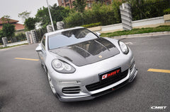 Porsche Panamera 970 970.2 2/4/4S 2014-2016 with Aftermarket Parts - Vacuumed Carbon & FRP Front Lip from CMST Tuning 
