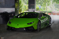 Lamborghini Huracan Tecnica Performante Evo LP610 LP580 2015-2024 with Aftermarket Parts - Front Bumper Set Carbon Fiber / FRP from CMST Tuning