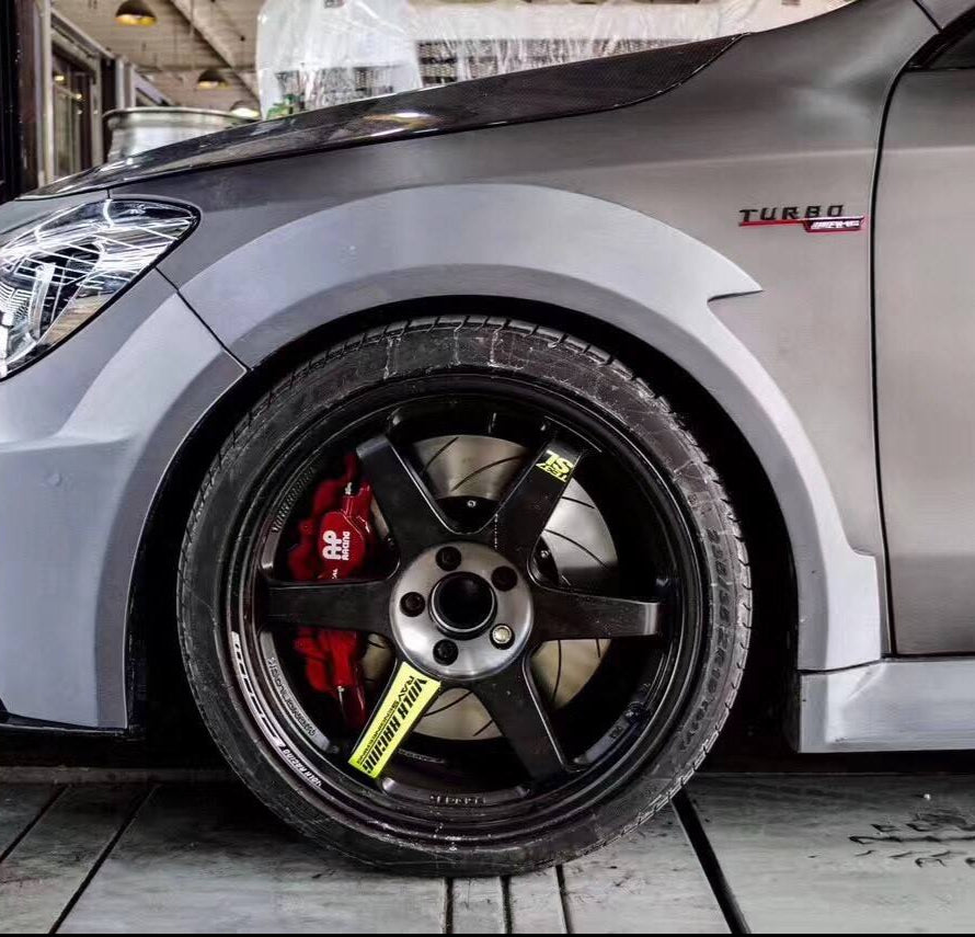 Mercedes Benz CLA45 AMG CLA250 C117 (fitment for CLA250 requires sport package bumper)  2014 2015 2016 with Aftermarket Parts - Widebody Front Wheel Archs Fender Flares & Intake Vent Valances & Rear Fender Flares Carbon Fiber / FRP from CMST Tuning