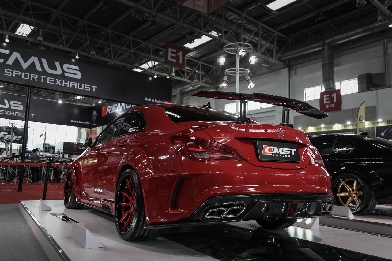 Mercedes Benz CLA45 AMG CLA250 C117 (fitment for CLA250 requires sport package bumper)  2014 2015 2016 with Aftermarket Parts - Widebody Front Wheel Archs Fender Flares & Intake Vent Valances & Rear Fender Flares Carbon Fiber / FRP from CMST Tuning