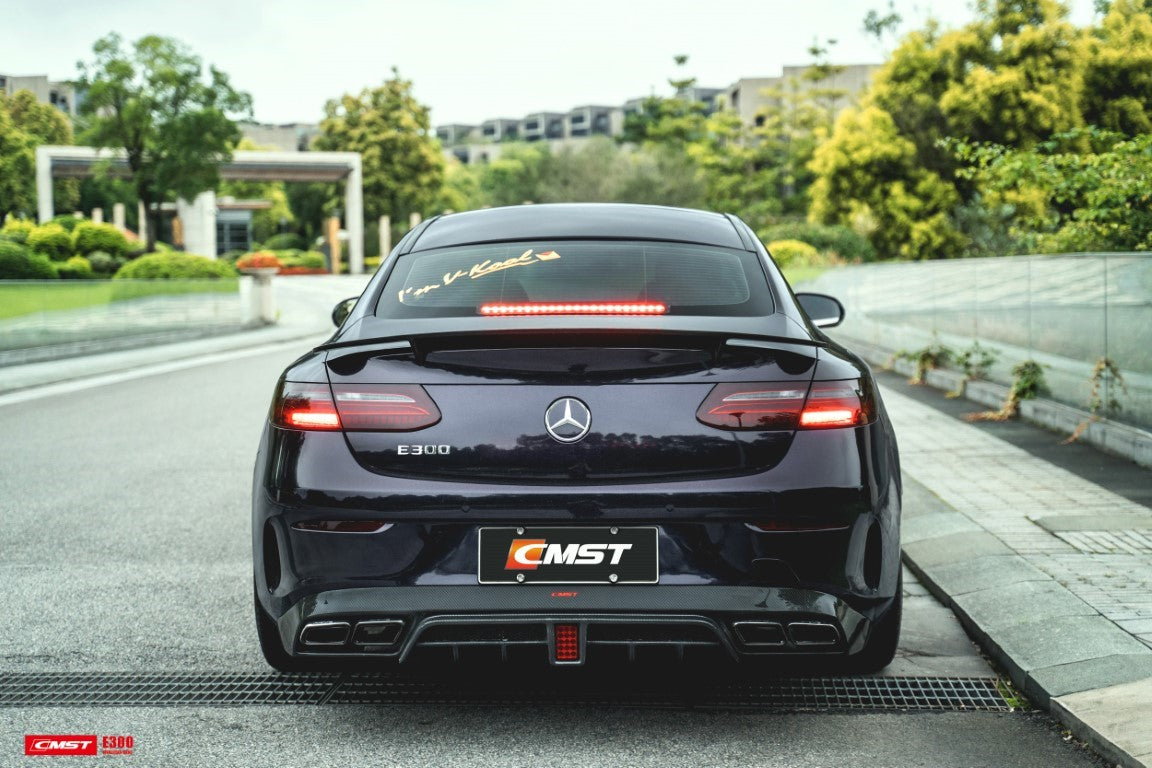 Mercedes Benz E-Class E53 E550 E450 E400 C238 A238 2018-2023 with Aftermarket Parts - Rear Diffuser (Exhaust Tips Included) Carbon Fiber / FRP from CMST Tuning
