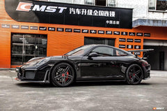 Porsche 991 991.1 911 Carerra Base/S/T 2012-2016 & 991 991.2 911 Carerra Base/S/T 2017 2018 2019 (fitment only suitable for if OEM plastic side skirts are present) with Aftermarket Parts - GT2RS Style Side Skirts Carbon Fiber / FRP from  CMST Tuning