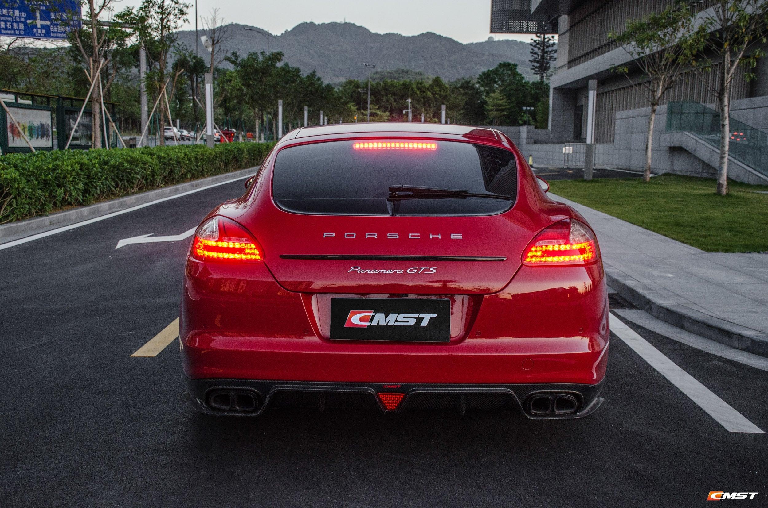 Porsche Panamera 970 970.1 2/4/4S/GTS/Turbo/Turbo S 2010-2013 with Aftermarket Parts - Carbon Fiber & FRP Rear Diffuser from CMST Tuning
