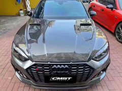 Audi RS5 S5 A5 B9 B9.5 2017-ON with Aftermarket Parts - V1 Hood Bonnet Carbon Fiber / FRP from Future Design