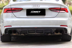 Audi S5 A5 S-line (with s-line bumper, does not base model) B9 2017 2018 2019 with Aftermarket Parts - Rear Diffuser
Carbon Fiber from CMST Tuning