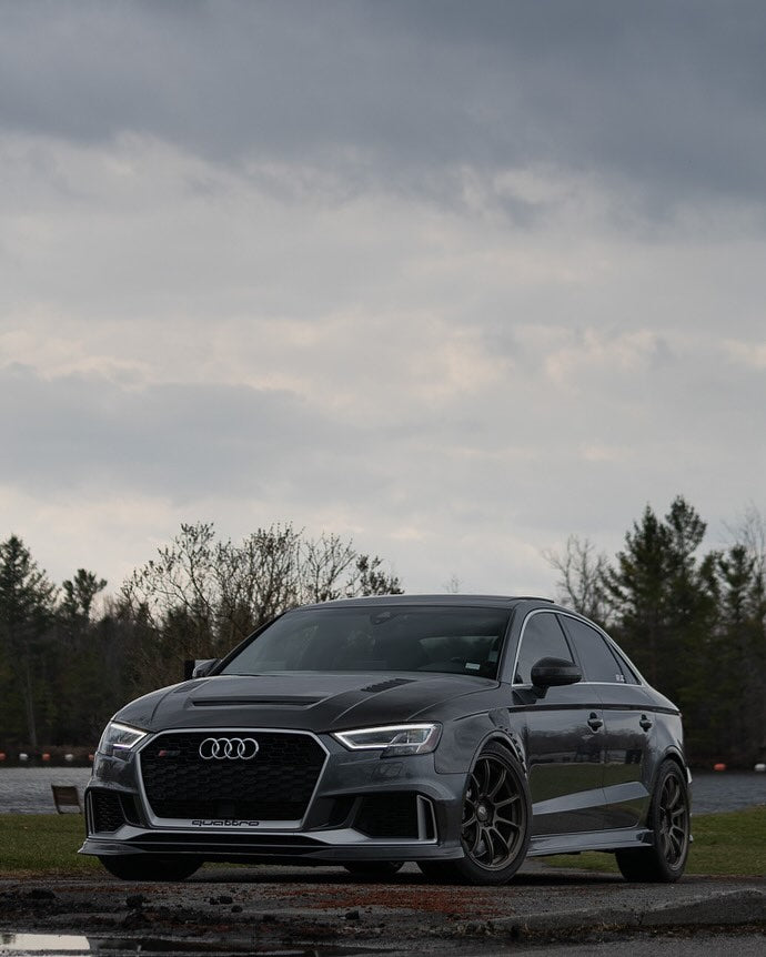 Audi RS3 S3 A3 8V / 8V.5 2014 2015 2016 2017 2018 2019 2020 with Aftermarket Parts - V2 Hood Bonnet Carbon Fiber / FRP from CMST Tuning