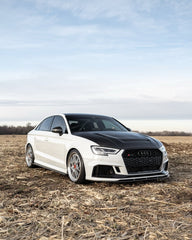 Audi RS3 S3 A3 8V / 8V.5 2014 2015 2016 2017 2018 2019 2020 with Aftermarket Parts - V2 Hood Bonnet Carbon Fiber / FRP from CMST Tuning