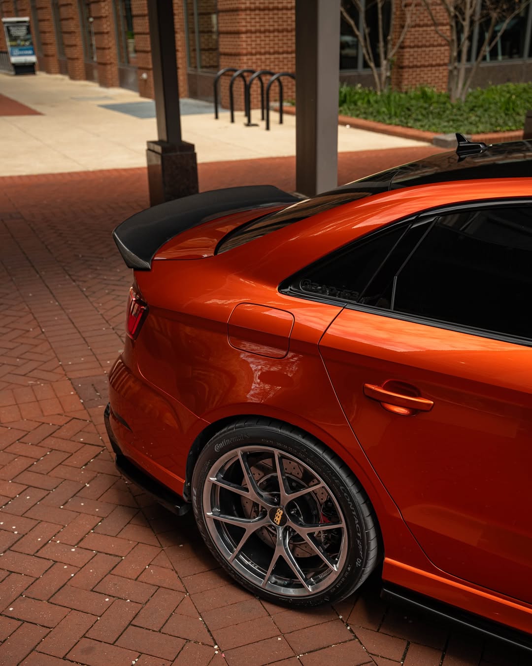 Audi RS3 S3 A3 8V/8V.5 2014 2015 2016 2017 2018 2019 2020 with Aftermarket Parts - V2 Style Rear Spoiler Carbon Fiber from CMST Tuning