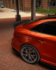 Audi RS3 S3 A3 8V/8V.5 2014 2015 2016 2017 2018 2019 2020 with Aftermarket Parts - V2 Style Rear Spoiler Carbon Fiber from CMST Tuning