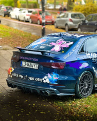 Audi RS3 S3 A3 8V/8V.5  2014 2015 2016 2017 2018 2019 2020 with Aftermarket Parts - V3 Style Rear Spoiler Wing Carbon Fiber from CMST Tuning