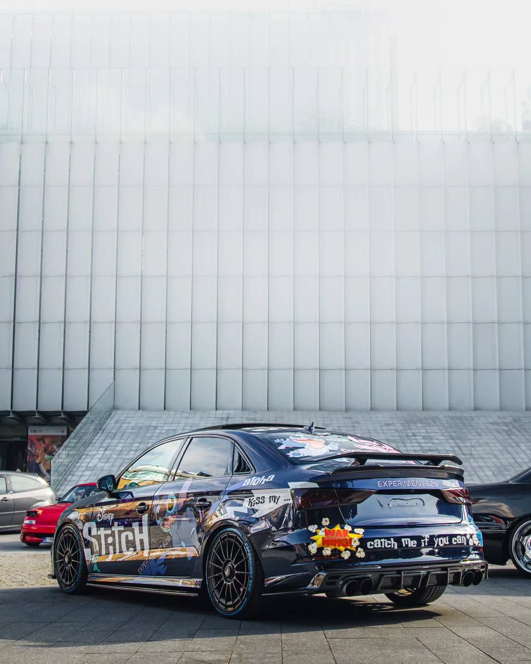 Audi RS3 S3 A3 8V/8V.5  2014 2015 2016 2017 2018 2019 2020 with Aftermarket Parts - V3 Style Rear Spoiler Wing Carbon Fiber from CMST Tuning