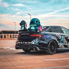 Audi RS3 S3 A3 8V/8V.5  2014 2015 2016 2017 2018 2019 2020 with Aftermarket Parts - V3 Style Rear Spoiler Wing Carbon Fiber from CMST Tuning