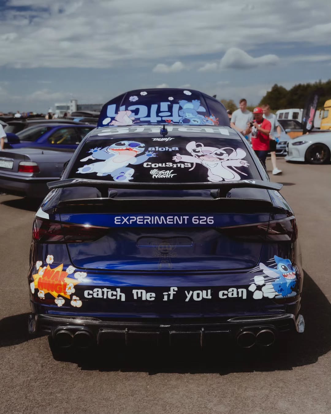 Audi RS3 S3 A3 8V/8V.5  2014 2015 2016 2017 2018 2019 2020 with Aftermarket Parts - V3 Style Rear Spoiler Wing Carbon Fiber from CMST Tuning