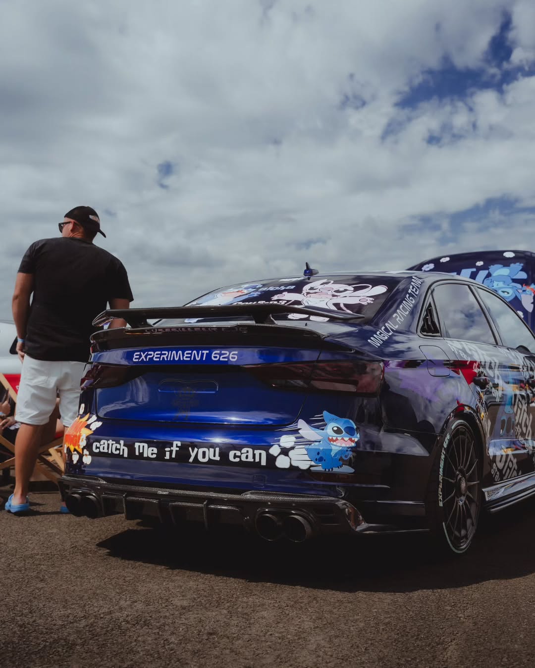 Audi RS3 S3 A3 8V/8V.5  2014 2015 2016 2017 2018 2019 2020 with Aftermarket Parts - V3 Style Rear Spoiler Wing Carbon Fiber from CMST Tuning