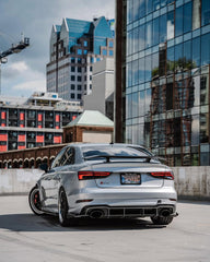 Audi RS3 S3 A3 8V/8V.5  2014 2015 2016 2017 2018 2019 2020 with Aftermarket Parts - V3 Style Rear Spoiler Wing Carbon Fiber from CMST Tuning