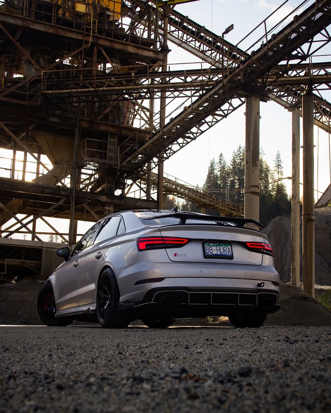 Audi RS3 S3 A3 8V/8V.5  2014 2015 2016 2017 2018 2019 2020 with Aftermarket Parts - V3 Style Rear Spoiler Wing Carbon Fiber from CMST Tuning