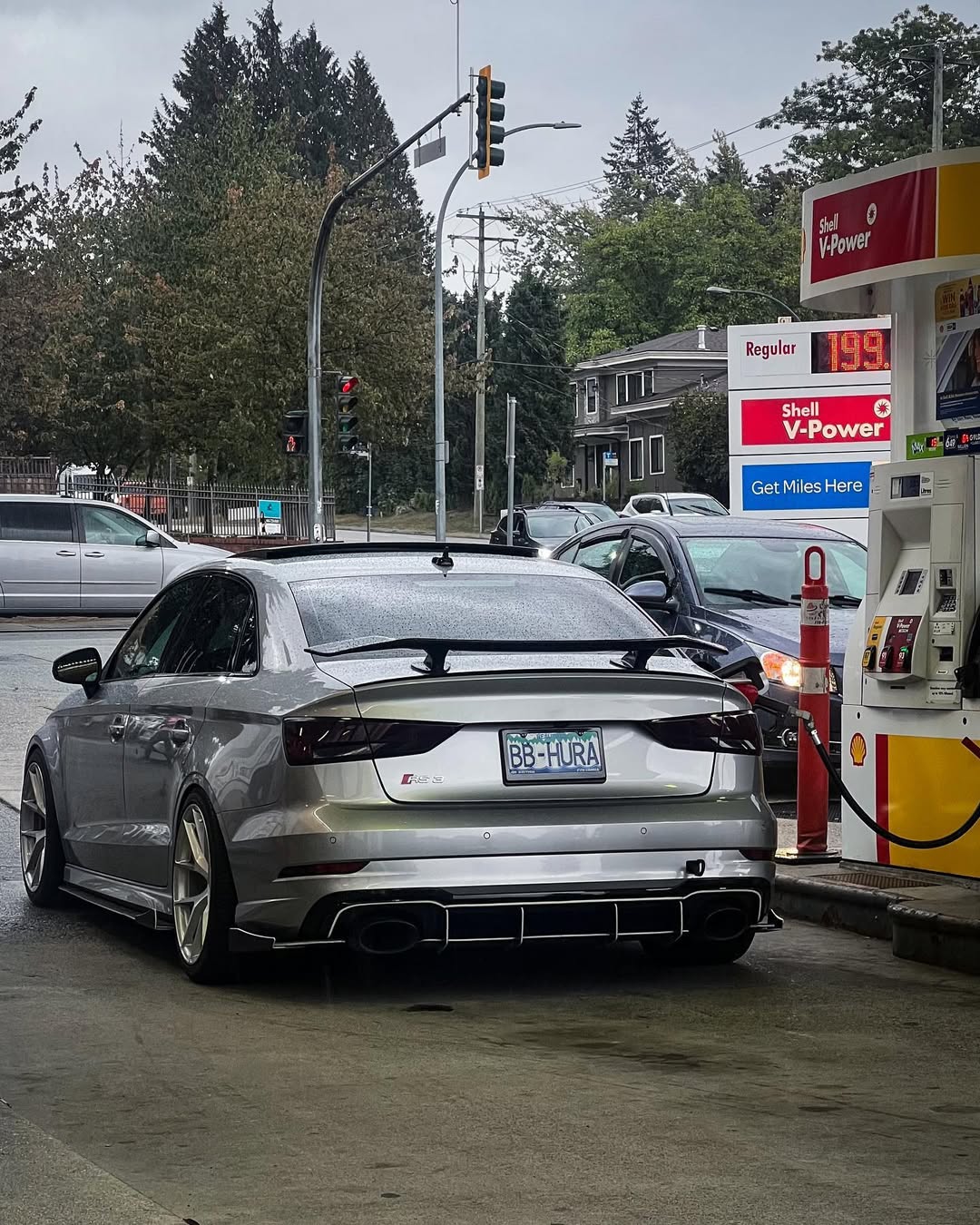 Audi RS3 S3 A3 8V/8V.5  2014 2015 2016 2017 2018 2019 2020 with Aftermarket Parts - V3 Style Rear Spoiler Wing Carbon Fiber from CMST Tuning