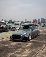 Audi RS4 2018-ON & S4 / A4 / A4 Allroad / A4 Avant B9 B9.5 2017-ON with Aftermarket Parts - V1 Tempered Glass Transparent Style Hood Bonnet Carbon Fiber / FRP from CMST Tuning