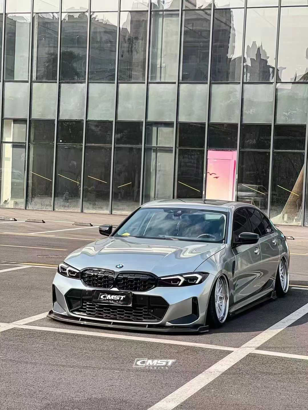 BMW 3 Series 330i M340i G20 G21 LCI 2023 2024 (fitment for 330i requires M-Sport package bumper) with Aftermarket Parts - Front Lip Pre-preg Carbon Fiber / FRP from CMST Tuning