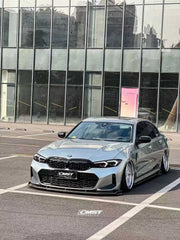 BMW 3 Series 330i M340i G20 G21 LCI 2023 2024 (fitment for 330i requires M-Sport package bumper) with Aftermarket Parts - Front Lip Pre-preg Carbon Fiber / FRP from CMST Tuning