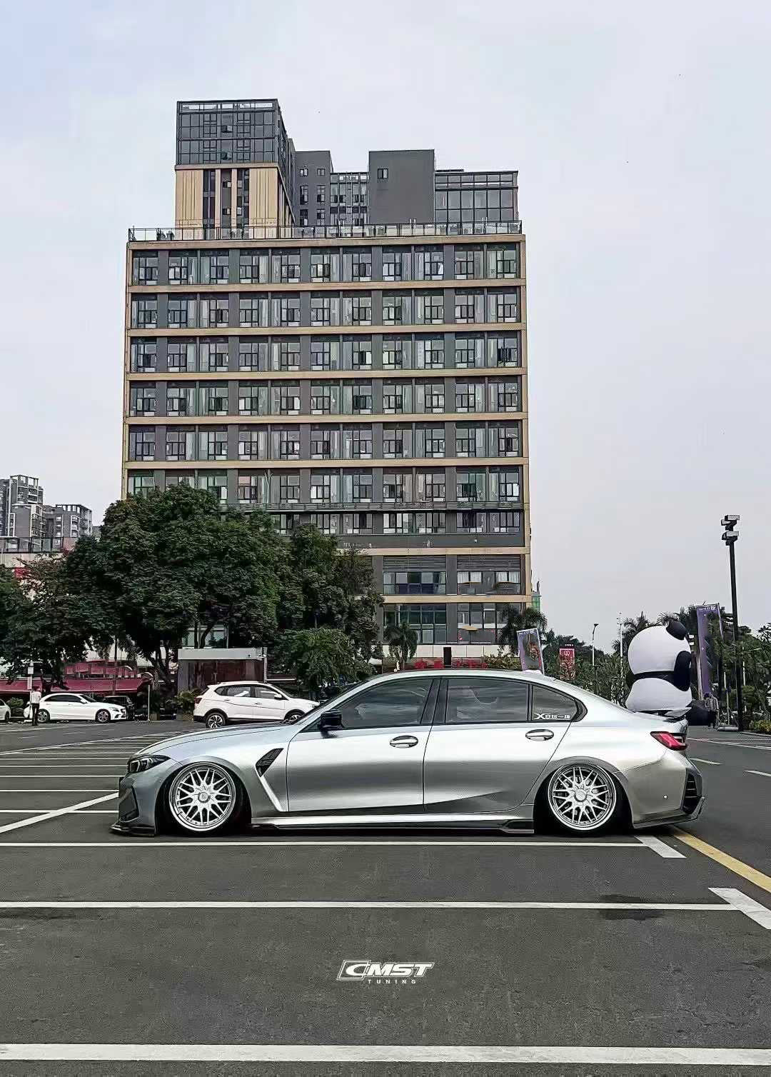 BMW 3 Series 330i M340i G20 G21 LCI 2023 2024 (fitment for 330i requires M-Sport package bumper) with Aftermarket Parts - Side Skirts Pre-preg Carbon Fiber / FRP from CMST Tuning