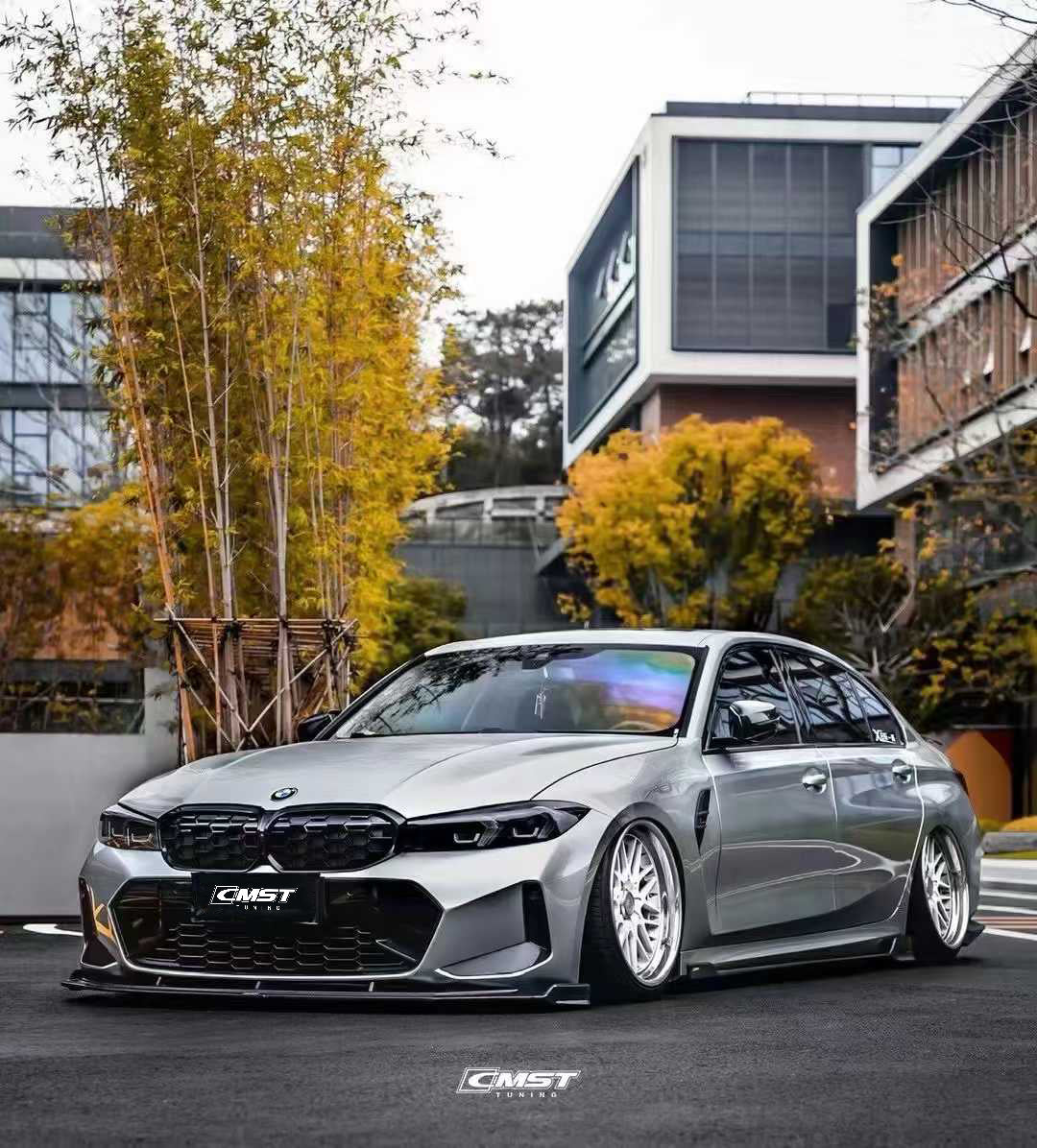 BMW 3 Series 330i M340i G20 G21 LCI 2023 2024 (fitment for 330i requires M-Sport package bumper) with Aftermarket Parts - Side Skirts Pre-preg Carbon Fiber / FRP from CMST Tuning