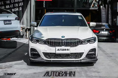 BMW 3 Series 330i M340i G20 G21 Pre-LCI 2020 2021 2022 (fitment for 330i requires M-Sport package bumper) with Aftermarket Parts - Front Lip Carbon Fiber / FRP from CMST Tuning