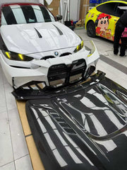 BMW 4 Series M440 430 G22 G23 2020-ON & 4 Series M440 430 G26 2020-ON with Aftermarket Parts - HORIZON Front Bumper & Gill Carbon Fiber / FRP from CMST Tuning
