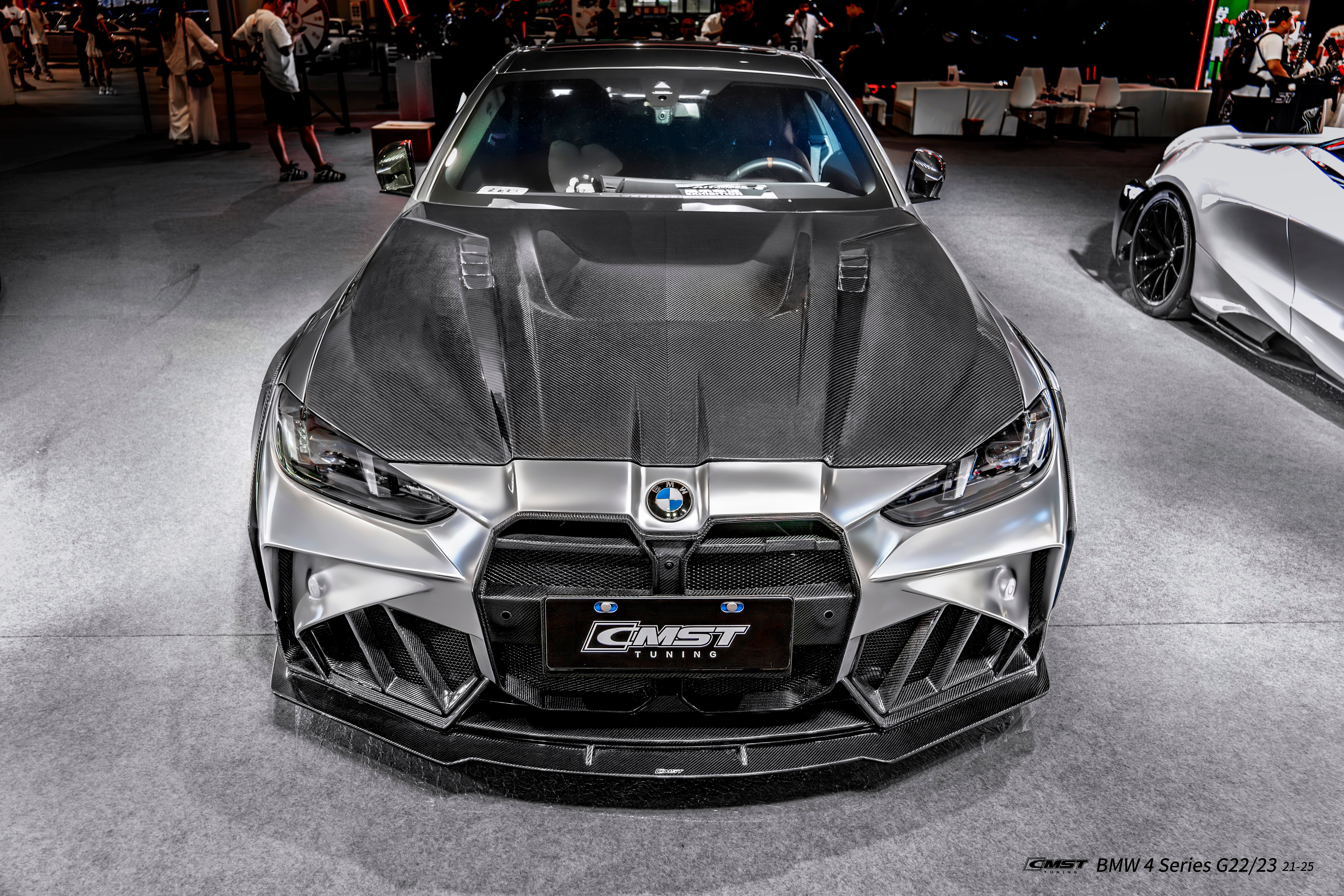 BMW 4 Series M440 430 G22 G23 2020-ON & 4 Series M440 430 G26 2020-ON with Aftermarket Parts - HORIZON Front Bumper Side Vents Trims Dry Pre-preg Carbon Fiber / FRP from CMST Tuning