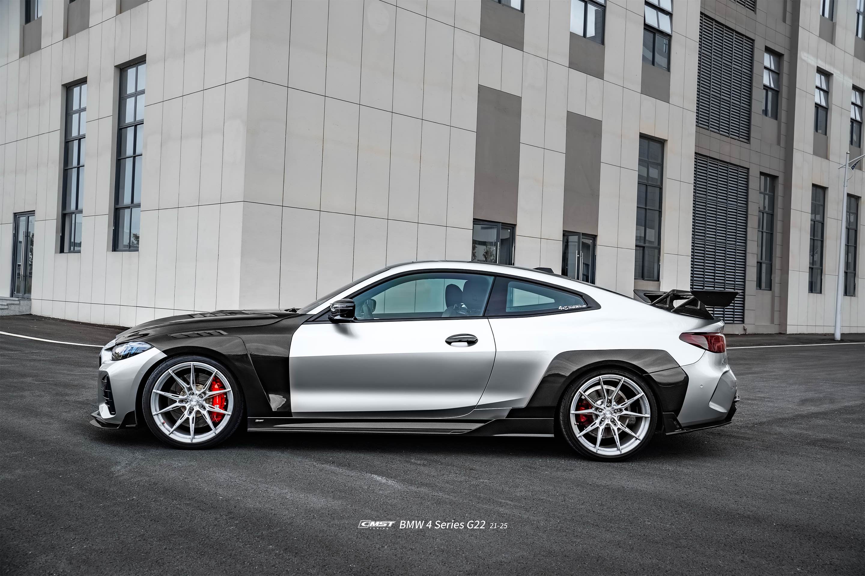 BMW 4 Series M440 430 G22 G23 2020-ON with Aftermarket Parts - Front Fender Dry Pre-preg Carbon Fiber / FRP from CMST Tuning