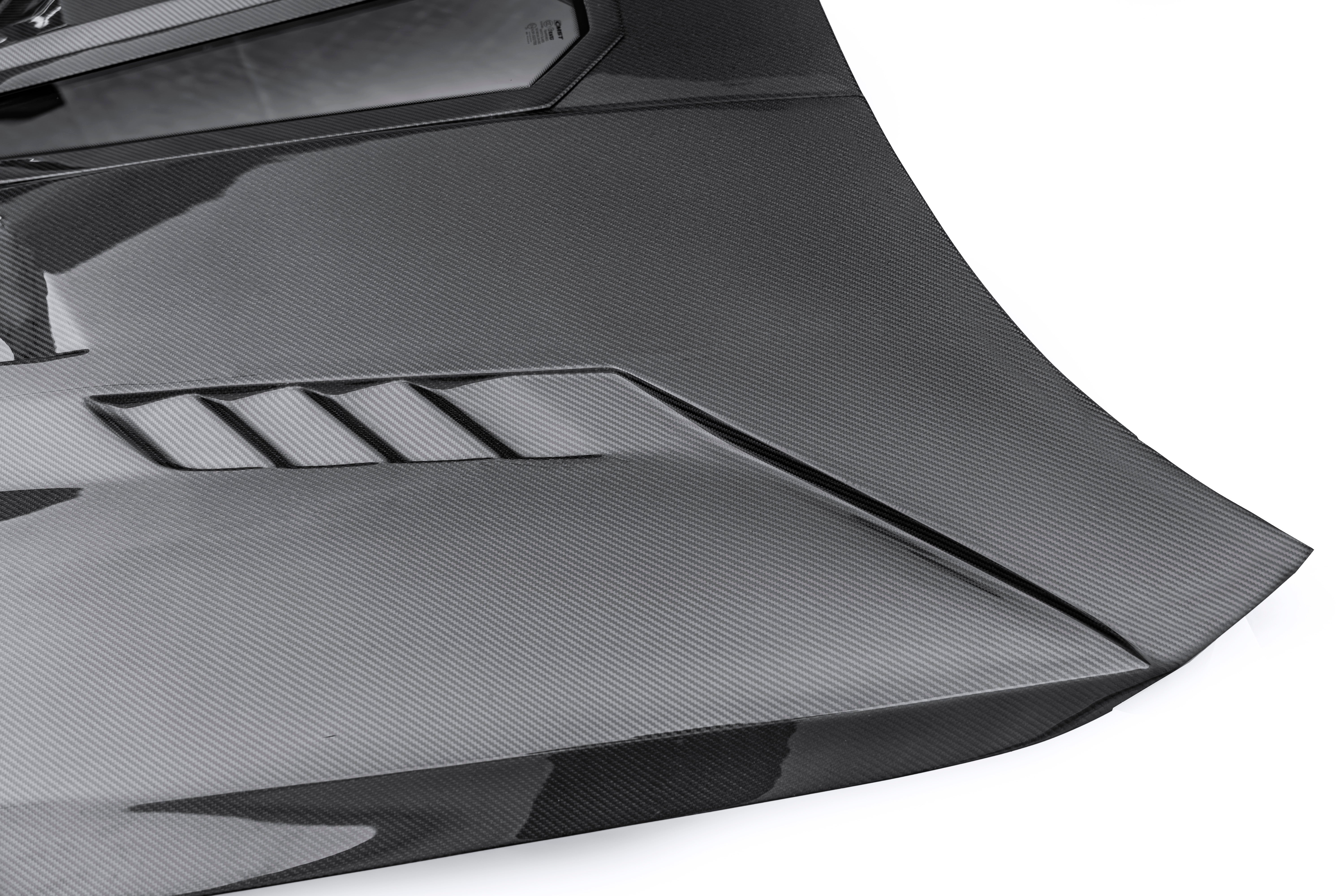 BMW 4 Series M440 430 G22 G23 2020-ON & 4 Series M440 430 G26 2020-ON with Aftermarket Parts - HORIZON V4 Tempered Glass Clearview Hood Carbon Fiber / FRP from CMST Tuning