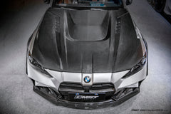 BMW 4 Series M440 430 G22 G23 2020-ON & 4 Series M440 430 G26 2020-ON with Aftermarket Parts - V1 Hood Dry Pre-preg Carbon Fiber / FRP from CMST Tuning