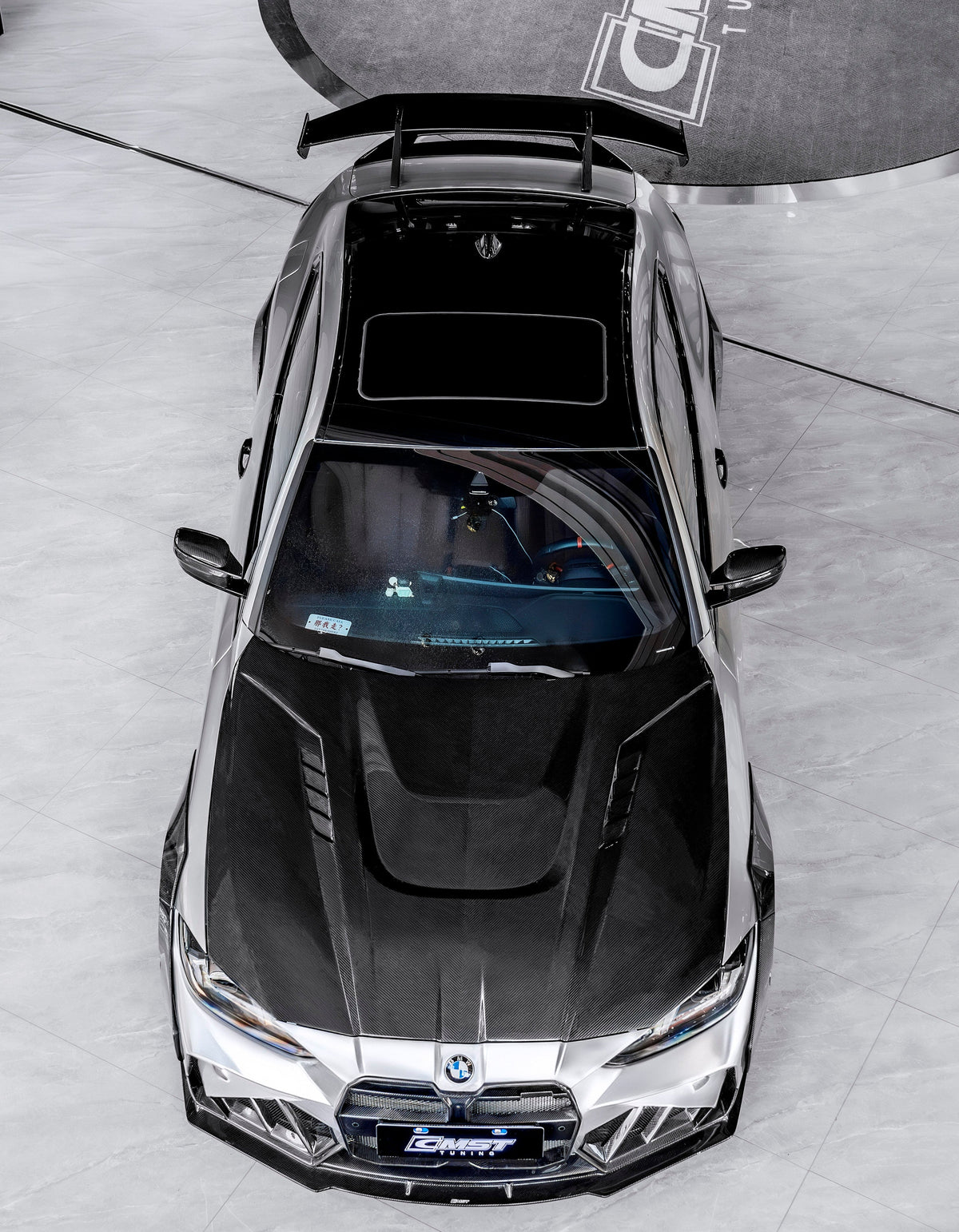 BMW 4 Series M440 430 G22 G23 2020-ON & 4 Series M440 430 G26 2020-ON with Aftermarket Parts - V1 Hood Dry Pre-preg Carbon Fiber / FRP from CMST Tuning