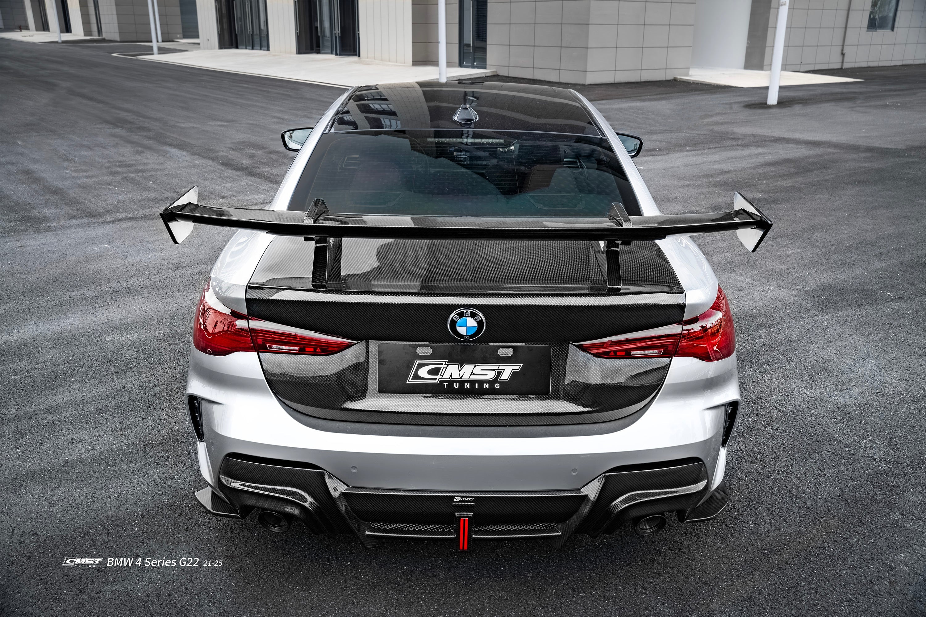 BMW 4 Series M440 430 G22 G23 2020-ON with Aftermarket Parts - HORIZON Rear Diffuser & Canards Dry Pre-preg Carbon Fiber / FRP from CMST Tuning