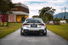 BMW 4 Series M440 430 G22 G23 2020-ON with Aftermarket Parts - HORIZON Rear Diffuser & Canards Dry Pre-preg Carbon Fiber / FRP from CMST Tuning