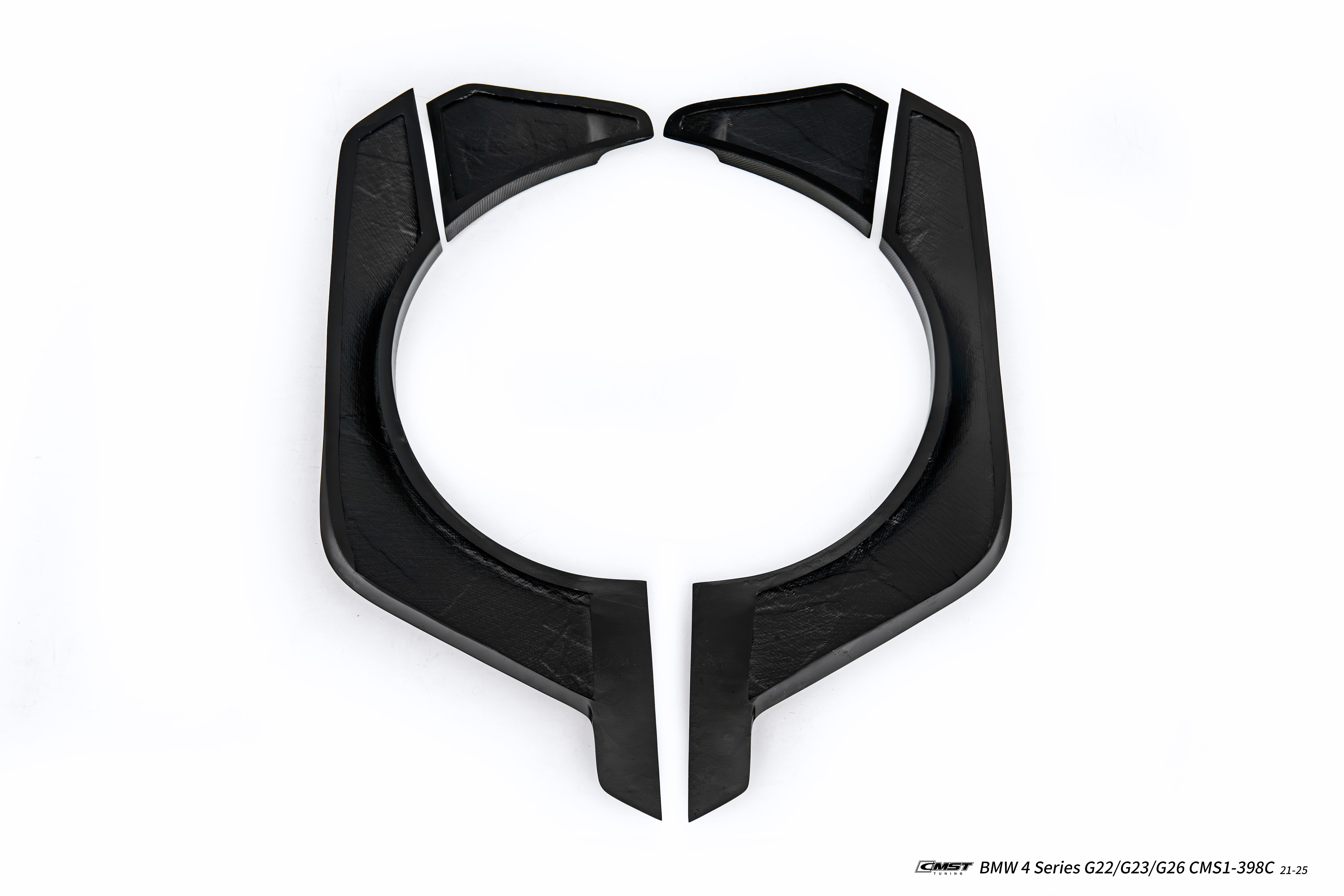 BMW 4 Series M440 430 G22 G23 2020-ON with Aftermarket Parts - HORIZON Rear Quarter Panel Fender Flares Wheel Arches Dry Pre-preg Carbon Fiber / FRP from CMST Tuning