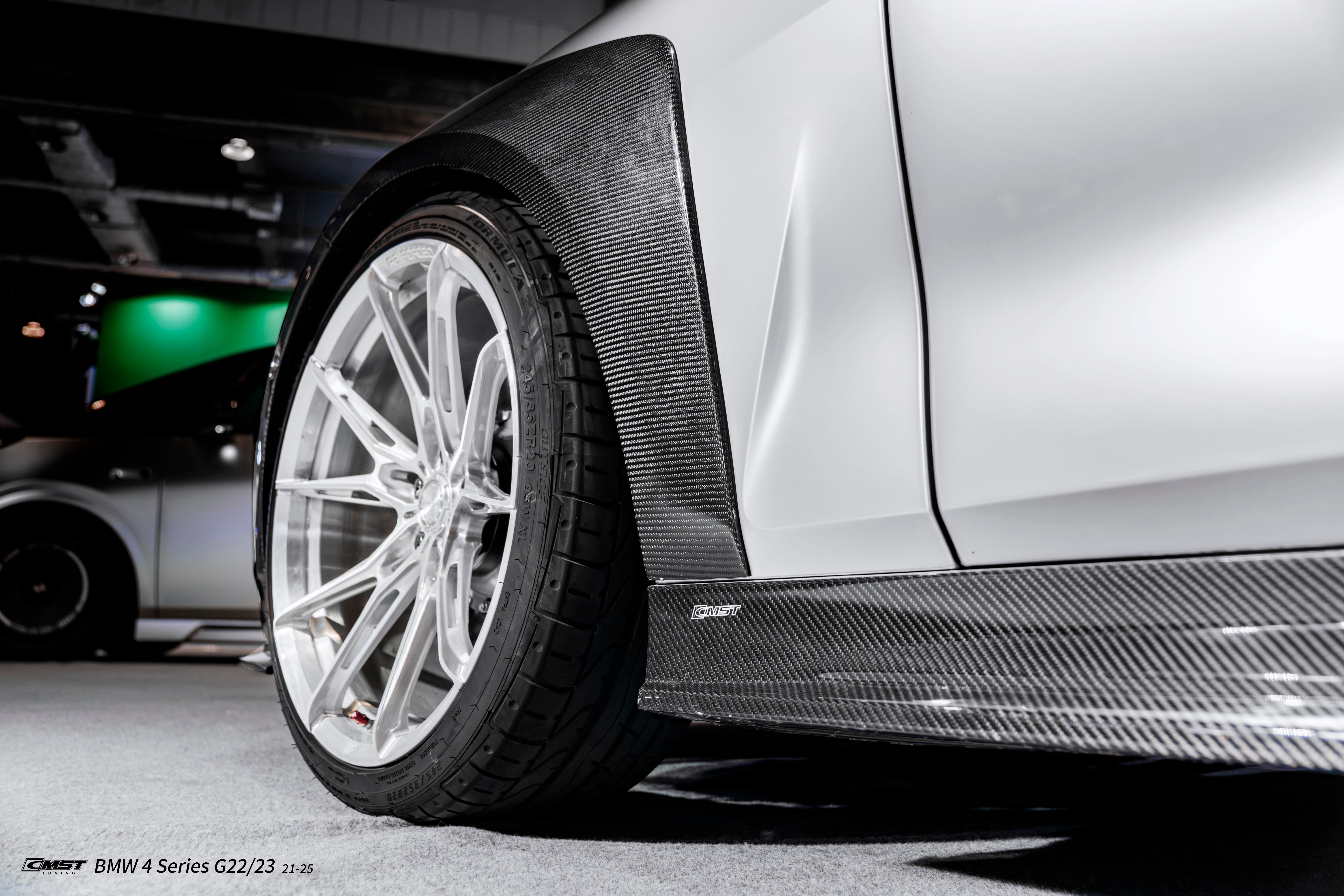 BMW 4 Series M440 430 G22 G23 2020-ON with Aftermarket Parts - HORIZON Rear Quarter Panel Fender Flares Wheel Arches Dry Pre-preg Carbon Fiber / FRP from CMST Tuning