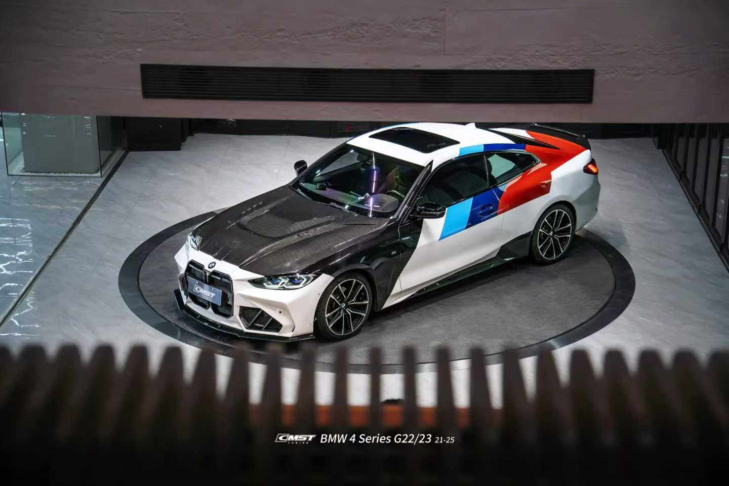 BMW 4 Series M440 430 G22 G23 2020-ON & 4 Series M440 430 G26 2020-ON with Aftermarket Parts - HORIZON V3 Hood Dry Pre-preg Carbon Fiber / FRP from CMST Tuning