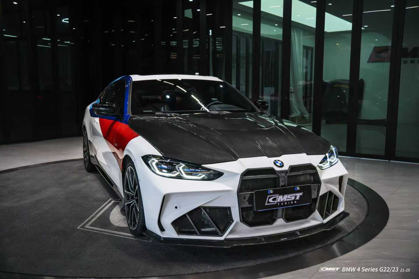 BMW 4 Series M440 430 G22 G23 2020-ON & 4 Series M440 430 G26 2020-ON with Aftermarket Parts - HORIZON Front Bumper & Gill Carbon Fiber / FRP from CMST Tuning
