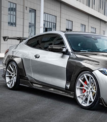 BMW 4 Series M440 430 G22 G23 2020-ON (Sport Version Only) with Aftermarket Parts - HORIZON Side Skirts Dry Pre-preg Carbon Fiber / FRP from CMST Tuning