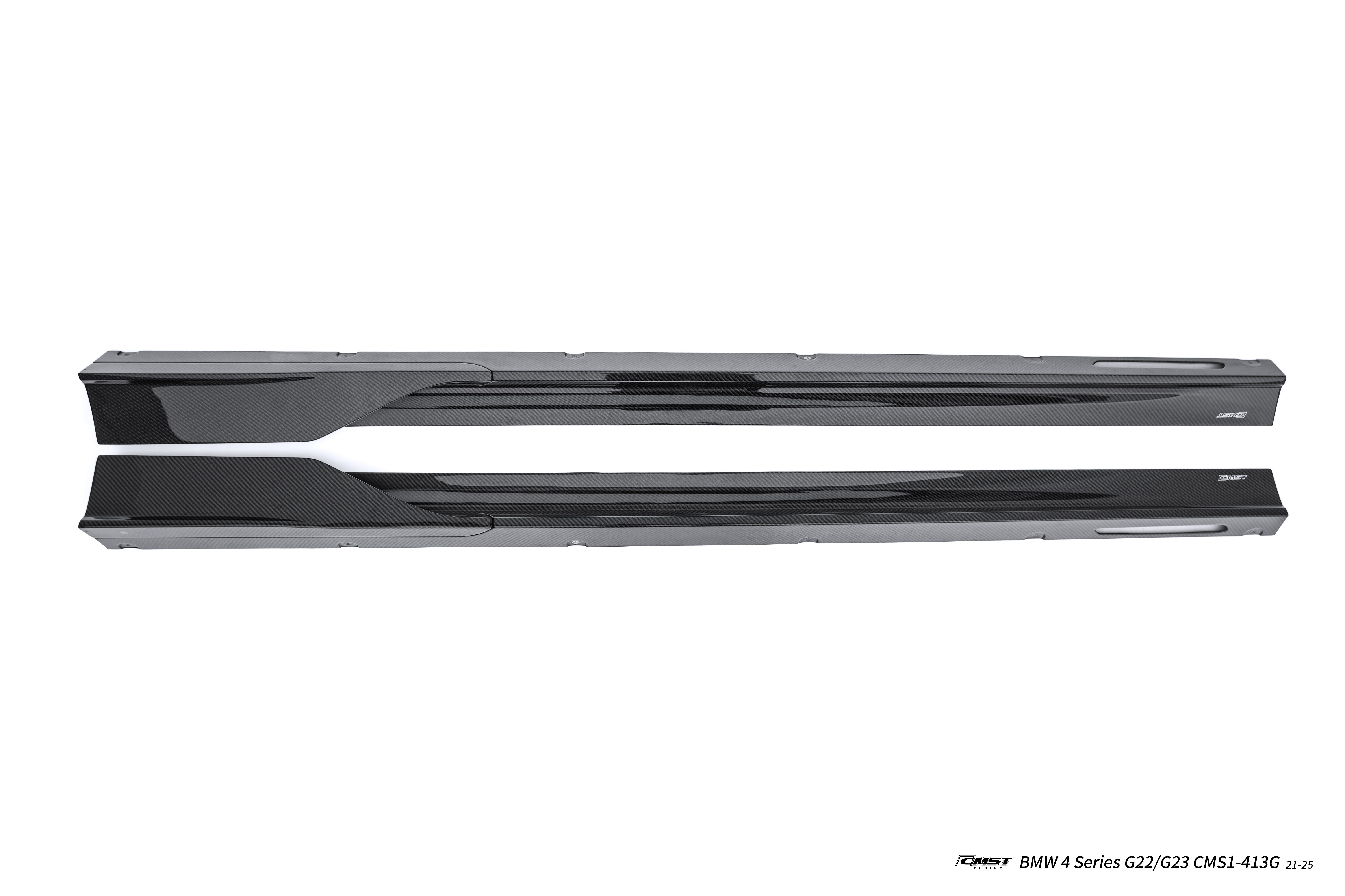 BMW 4 Series M440 430 G22 G23 2020-ON (Sport Version Only) with Aftermarket Parts - HORIZON Side Skirts Dry Pre-preg Carbon Fiber / FRP from CMST Tuning